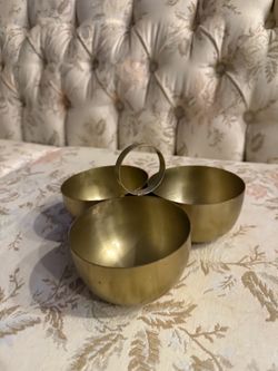 Brass triple bowl