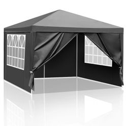 BLACK 10x10 TENT with 4 removable walls