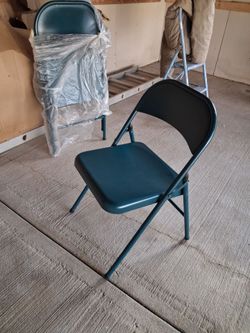 Havy duty folding chairs teal color