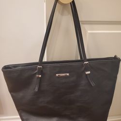 Womens Black Designer Purse Bag Nine West Double Strapped Lightweight 