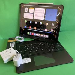 Apple IPad Pro 13”  (M4 chip /OLED display/ 2024) 256GB Wifi +5G Unlocked with keyboard, pen & Accessories (1TB $1299) 