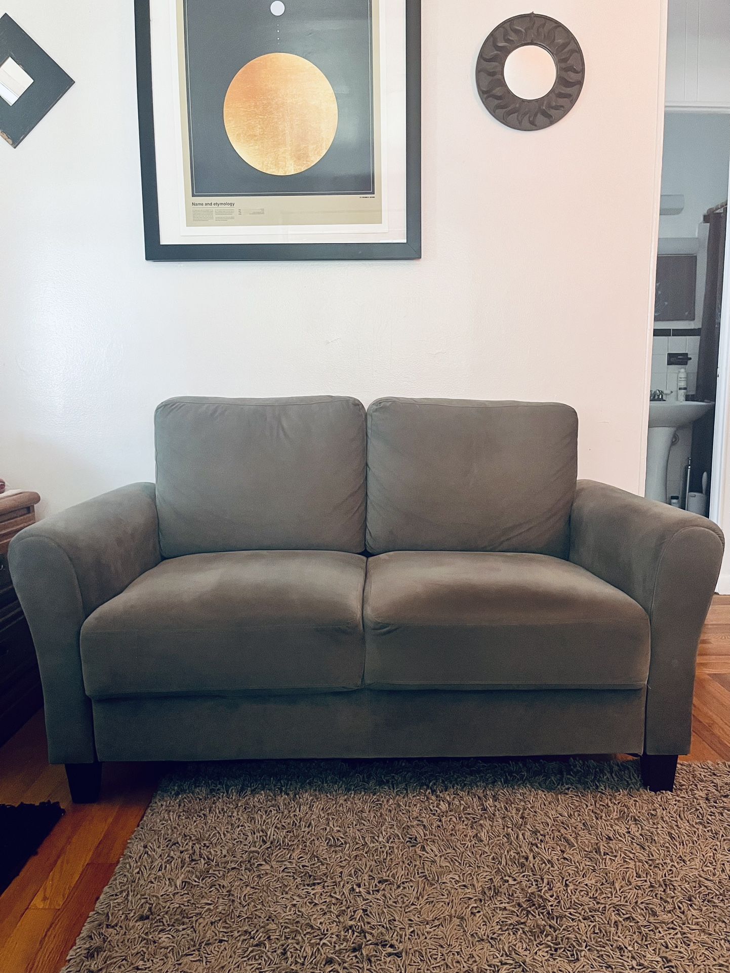 Small Gray Loveseat. (Great Condition)