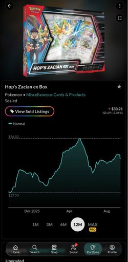 Pokemon Hop’s Zacian ex box (multiple available)