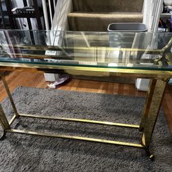 Tall Glass Table 