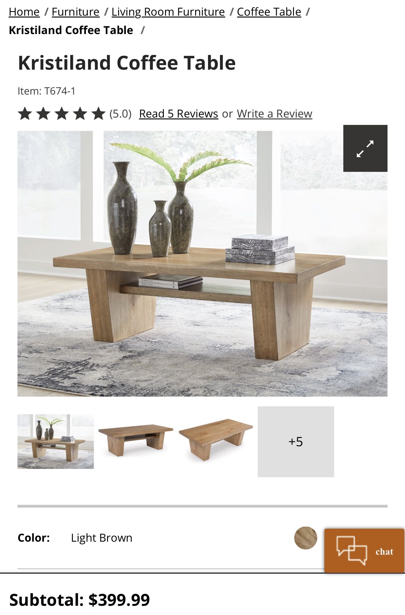 Coffee table NEW IN BOX