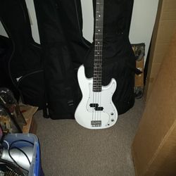 WHITE ON WHITE,affordable P Bass Style Split Pickup
