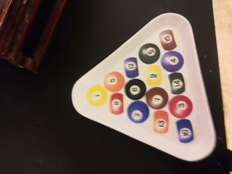 Luminarc Billiards/ Pool table balls serving platter