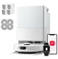 Roborock QRT78 Robot Vacuum & Mop with Multifunction Dock, 10,000Pa Suction, Auto Mop Washing, Self- Emptying & Refill $299.99