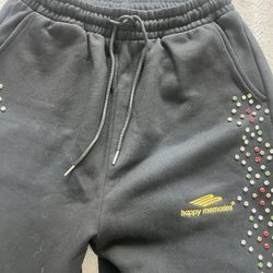 He’d Crystal Sweat Pants Medium 