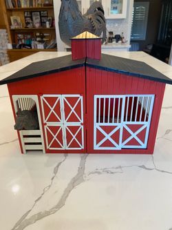 Red Barn and clay horse