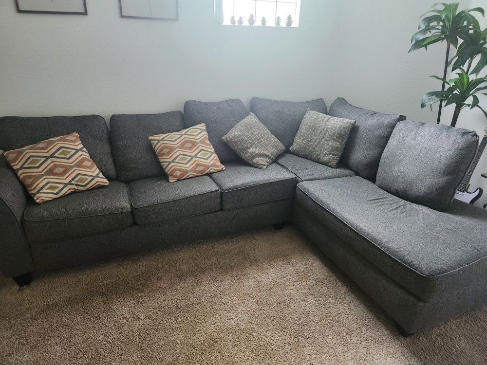 Dark Gray Sofa Chaise
