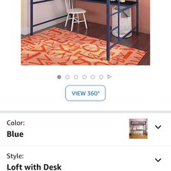 New In Box Metal Full Size Loft With Desk $190 Firm Price Amazon $330 