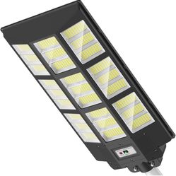 Solar Street Lights Outdoor - 1800W Solar Outdoor Lights 7000K Solar Parking Lot Lights Dusk to Dawn, Street Lights Solar Powered with Motion Sensor f