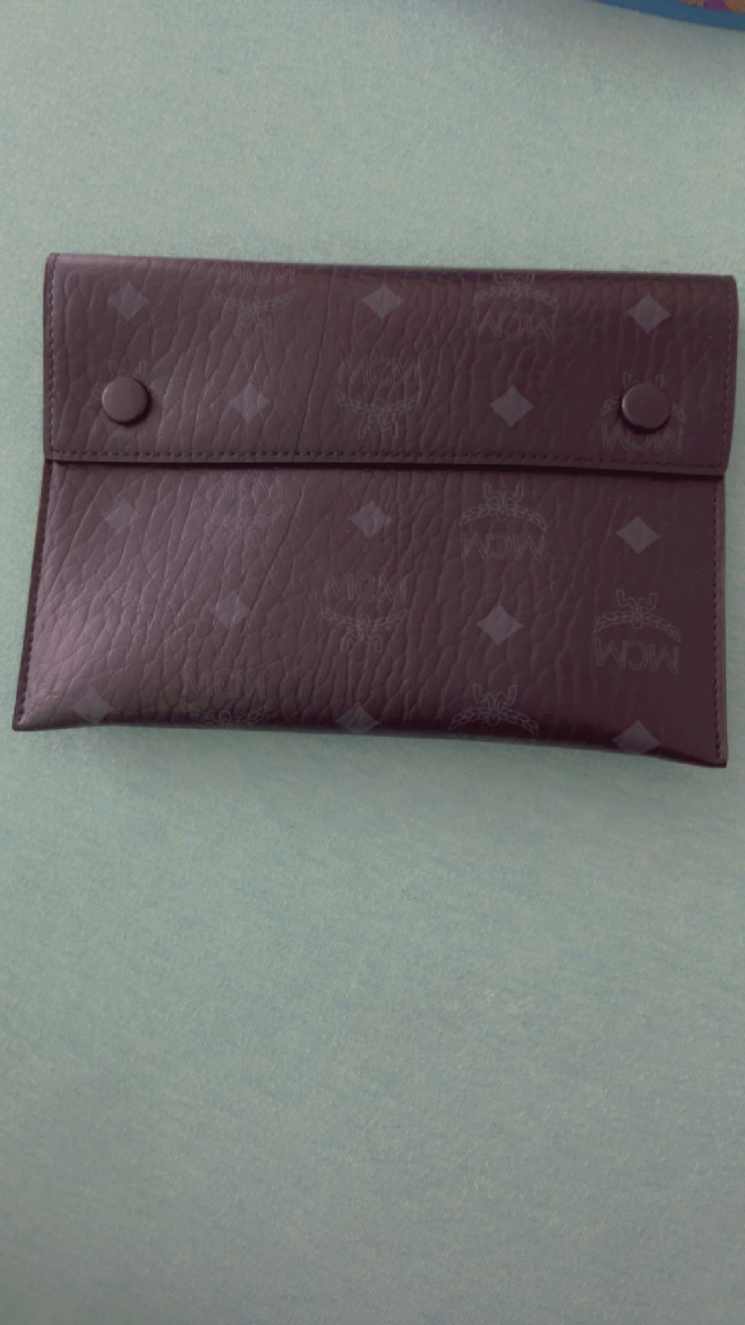MCM Black Monogram Purse