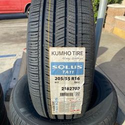 205/55r16 kumho solus ta11 set of new tires set de llantas nuevas 