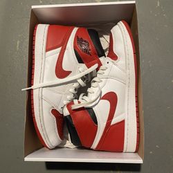 Air Jordan 1 White And Red Size 9
