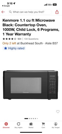 Kenmore microwave-almost like new!