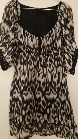 100%  cotton, Summer Dress, or long Tunic -Sz L