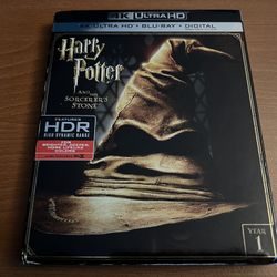 Harry Potter and the Sorcerer’s Stone (4K Ultra HD + Blu-Ray w/ Rare Slipcover)