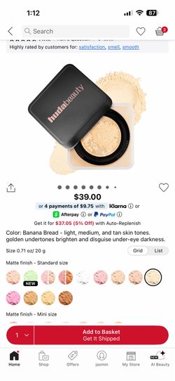 Makeup powder