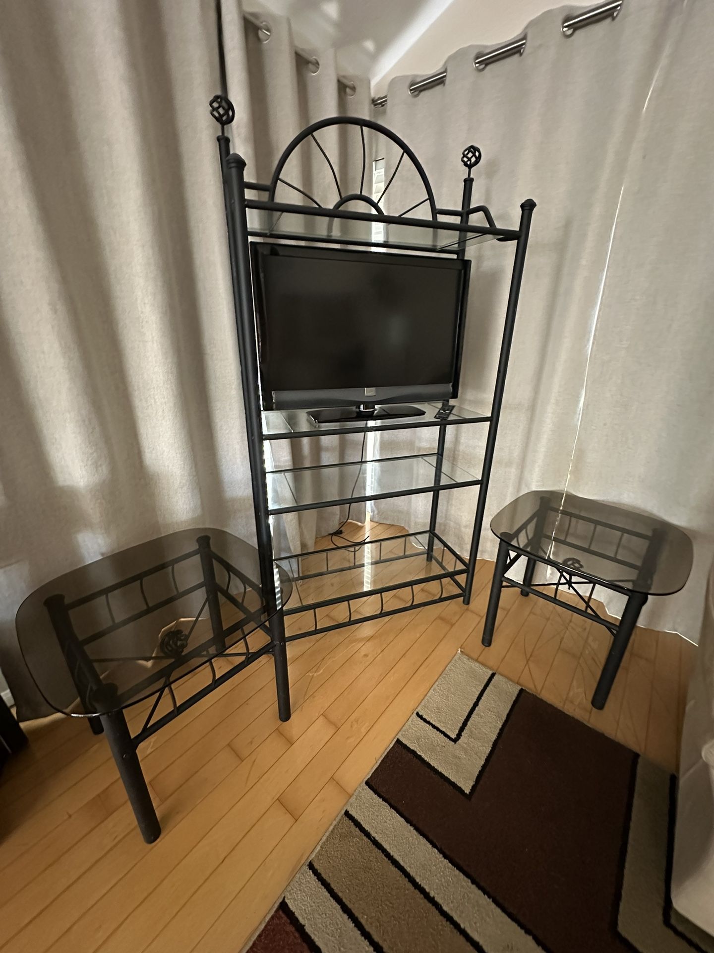 End Table and Entertainment/Display Shelf