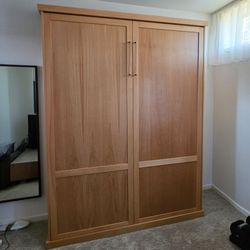 Queen murphy bed with mattress