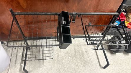 Over the sink Black Metal Wire 2 tier Dish Drying Rack