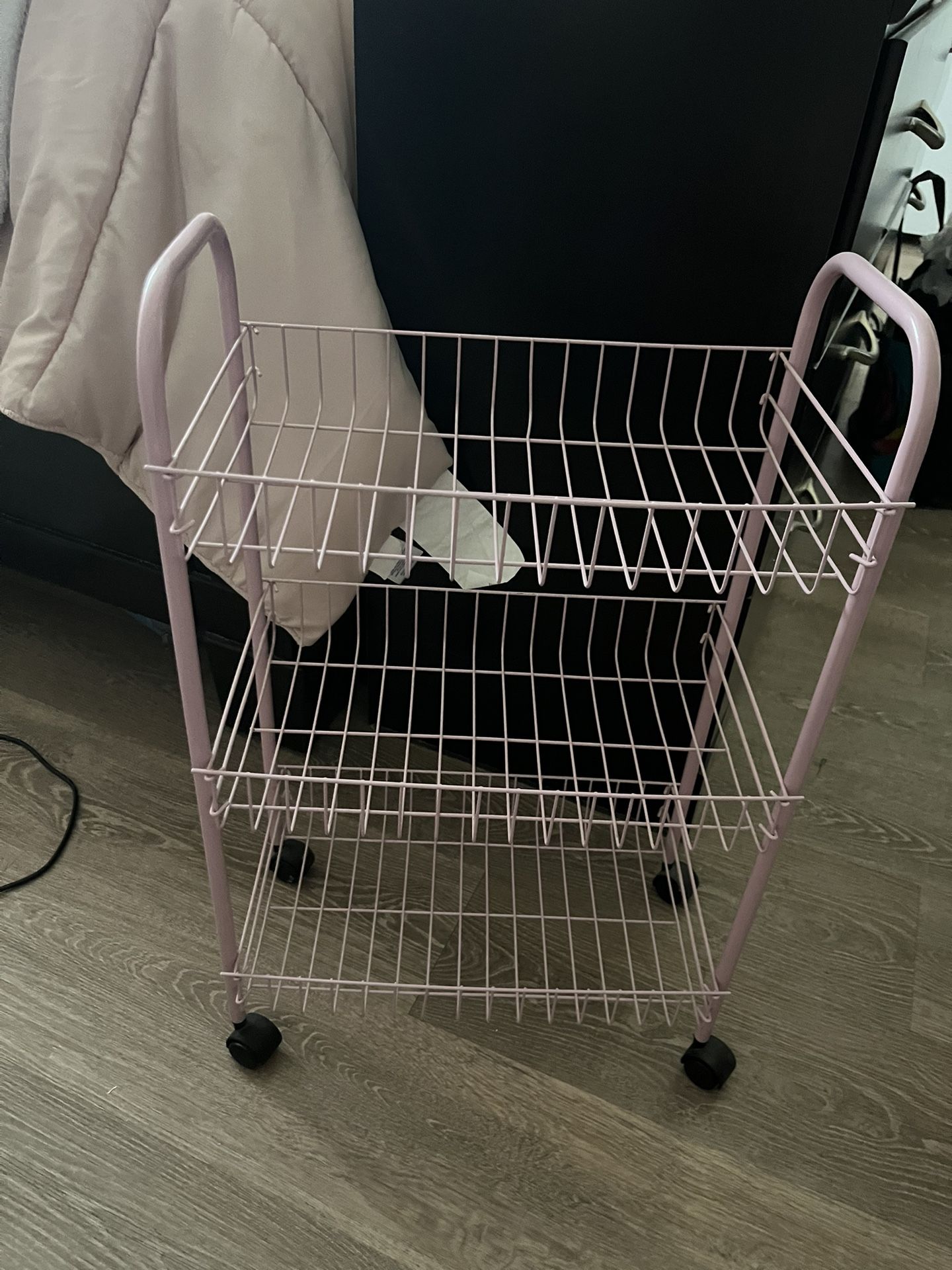 Pink 3 Shelf Cart