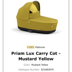 Cybex Priam Lux Carry Cot / Bassinet – Mustard Yellow