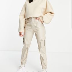 Faux Leather Joggers 