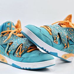 Adidas RH Instinct Miami Dolphins Blue Orange High Top Sneakers size 9.5 