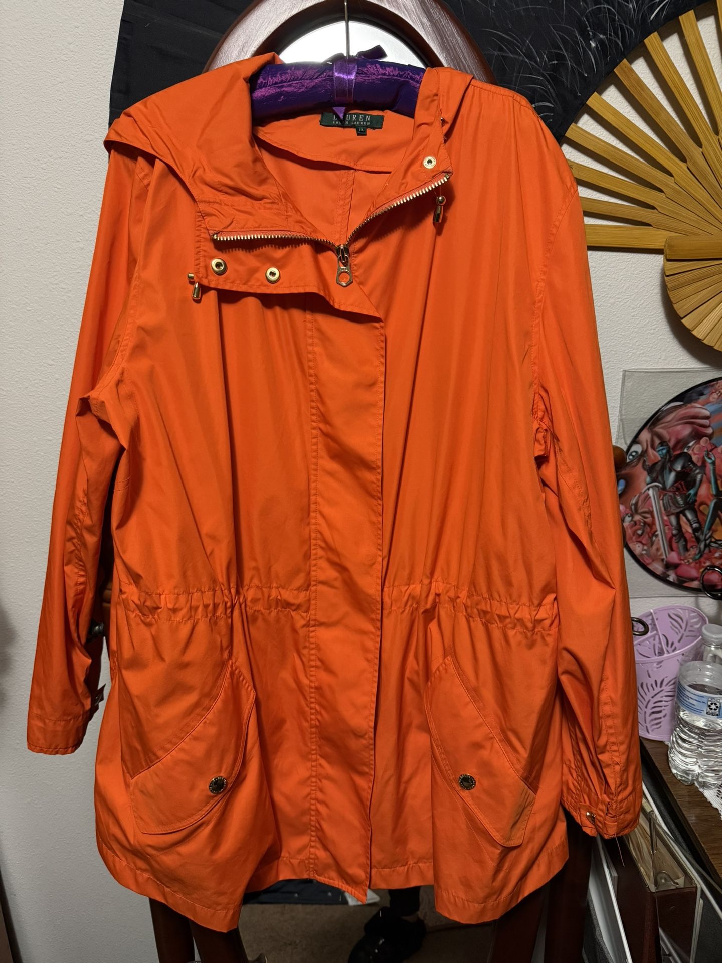 Size 2X Ralph Lauren Orange Raincoat