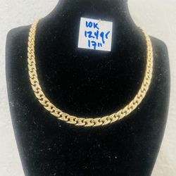 10K  Yellow Gold Chain For Wedding 12.4Gr 17 Inches Long 