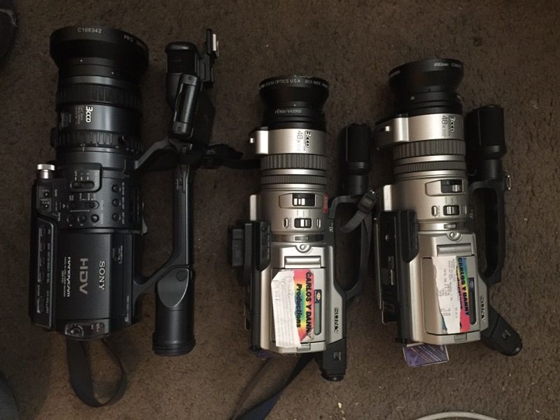 Cameras sony. Video cameras. Camaras de video. Obo