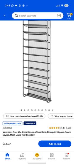 Over the door shoe rack - mainstays