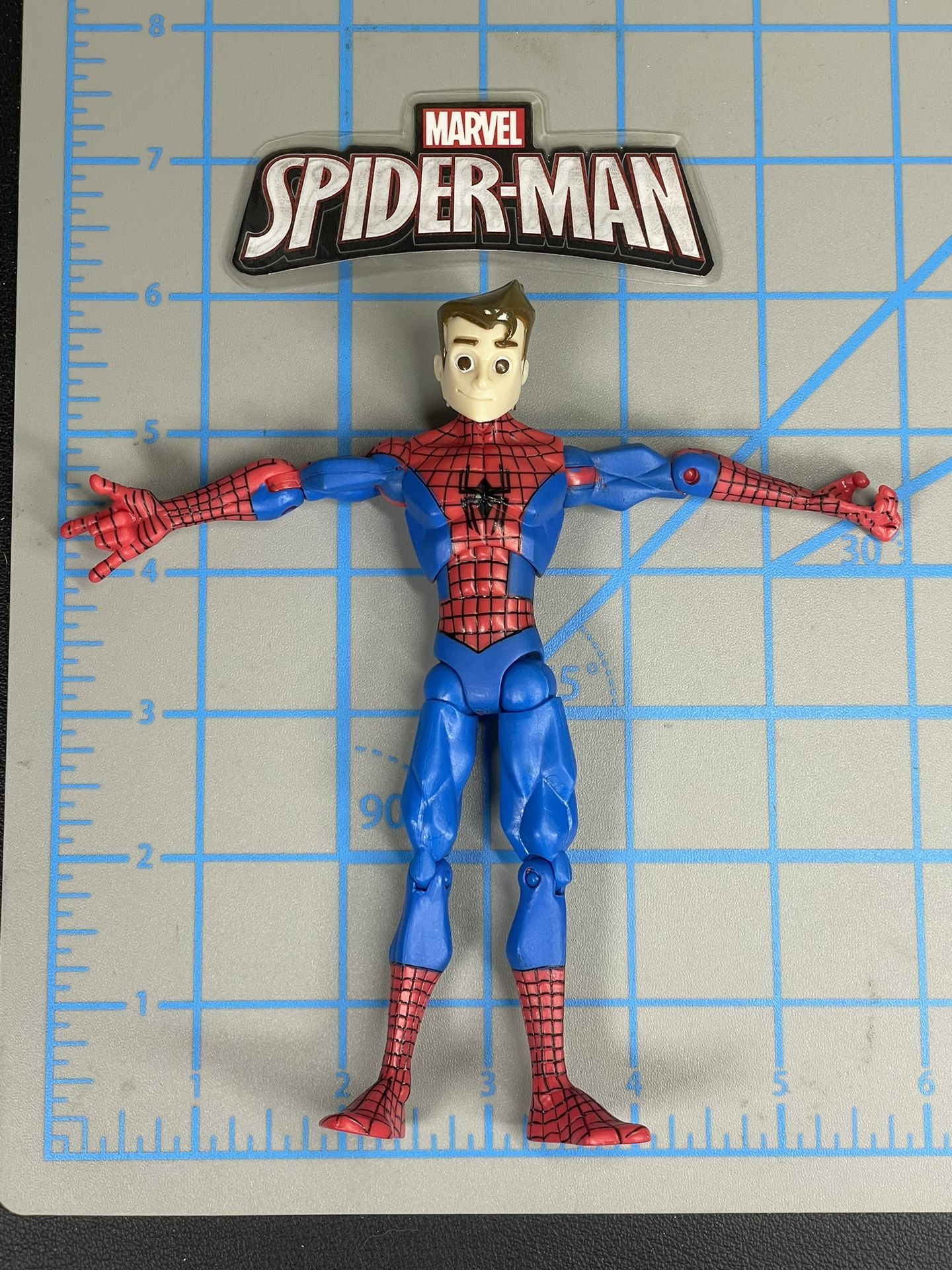 Marvel Spectacular Spider-Man Peter Parker Action Figure Unmasked Animated Show