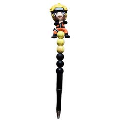 Naruto Uzumaki Custom Beaded Ballpoint Twist Pen Yellow