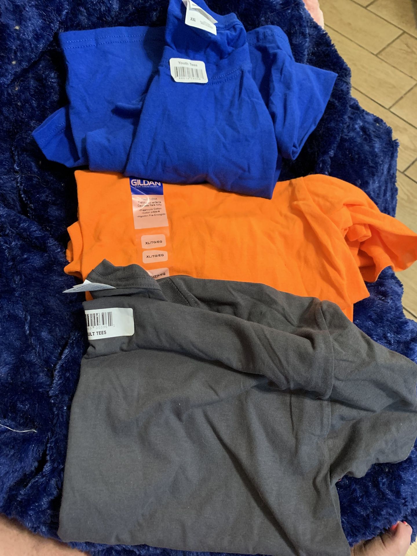 Three Assorted Plain Shirt New 2 Youth 1 Adult