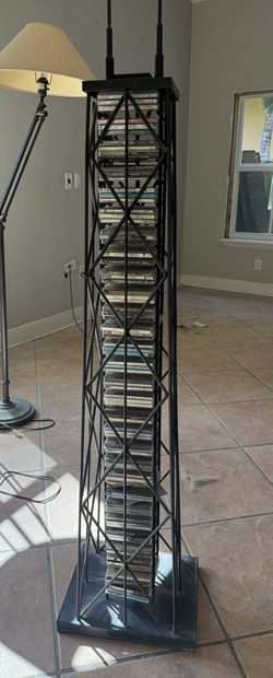 John Hancock building Metal CD Tower Rack – Holds 150–200 CDs