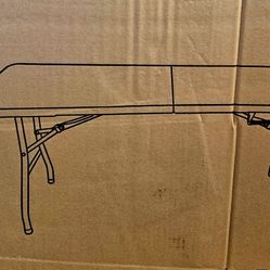 New White Rect. Camping Table Long