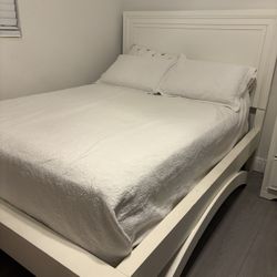 Full Bed Frame, Dresser with mirror, and Nightstand for sale