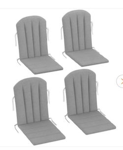 Set Of 4 Highback Outdoor Chair Cushions