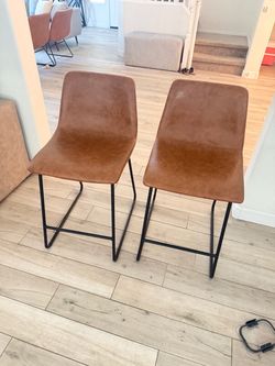 Faux leather barstools