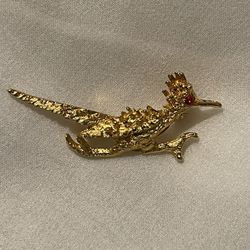 Roadrunner pin brooch