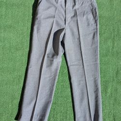 VTG SPOT MARK Flat Front Slate Gray Men's 32/28 Slack Dress Straight Pants GUC