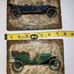 1908 & 1912 Oldsmobile Paintings On Wooden Frames