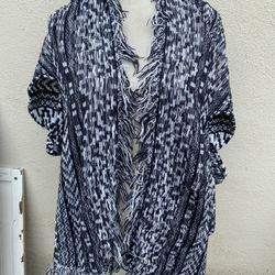 Black And White Poncho 