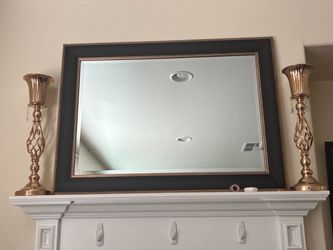 Mirror and candleholders