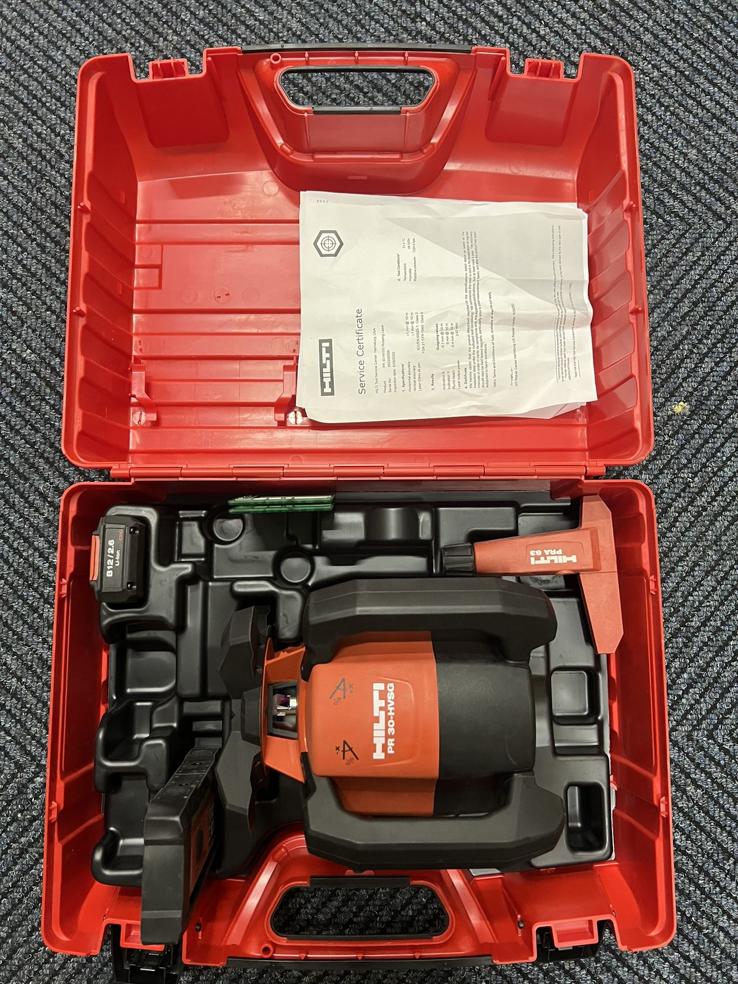 HILTI PR 30HVSG A12 INDOOR ROTATING LASER LEVEL For Sale