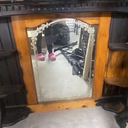 Antique Mirror With Shelves